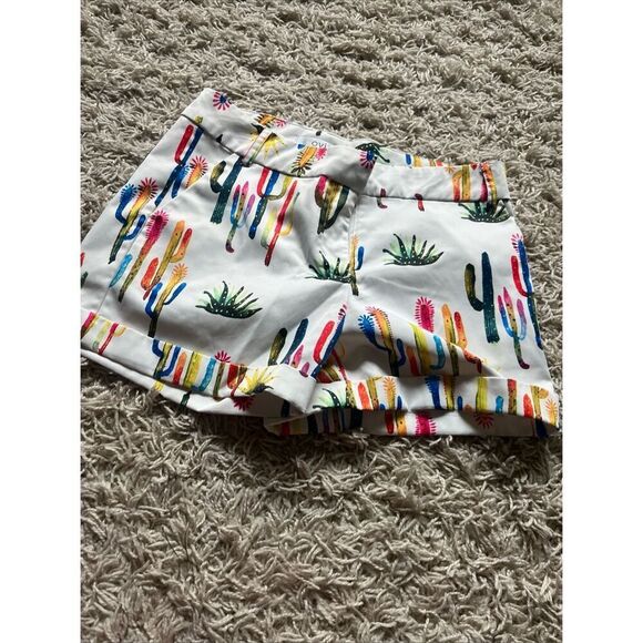 Ovi Multicolor Cactus Print High Waist Shorts M - Picture 1 of 13